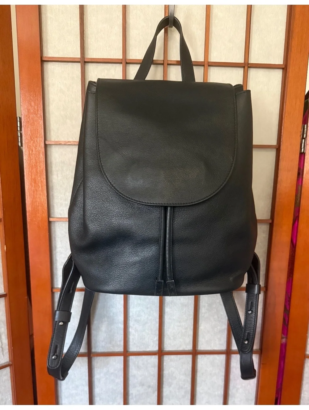 Everlane The Petra Italian Leather Backpack Black